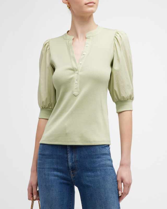 Coralee Puff-Sleeve Top